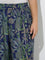 Diza Navy Botanical-Inspired Ethnic Pants