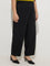 Gia Black Solid High-Rise Pants
