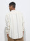 ETA Off-White Striped Relaxed-Fit Cotton-Blend Shirt