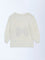 HOP Baby Cream Embellished Knitted Sweater
