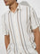 Ascot Off-White Stripe Pattern Relaxed-Fit Shirt