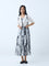 Bombay Paisley Grey Cotton Tiered Dress with Jacket