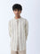 ETA Off-White Stripe Pattern Relaxed-Fit Cotton Shirt