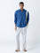 ETA Blue Solid Relaxed-Fit Shirt