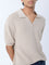 ETA Beige Knit-Textured Relaxed-Fit Polo T-Shirt