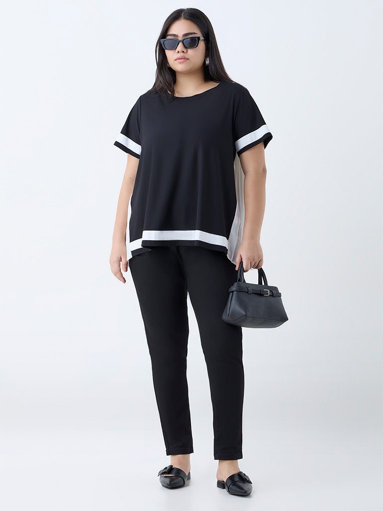 Gia Black High-Rise Cotton-Blend Jeggings