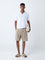 ETA White Knit-Textured Relaxed-Fit Cotton Polo T-Shirt