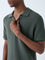 ETA Olive Knit-Textured Relaxed-Fit Cotton Polo T-Shirt