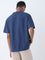 ETA Indigo Self-Textured Relaxed-Fit Cotton-Blend T-Shirt