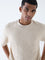 ETA Beige Self-Textured Relaxed-Fit Cotton-Blend T-Shirt