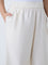 Diza Off-White Solid Ethnic Pants