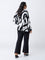 Gia Black Abstract Printed Cardigan