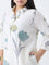 Diza Off-White Floral Design Straight Kurta