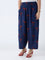 Diza Navy Flamingo Pattern Pants