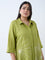 Diza Lime Floral Pattern Tunic