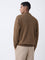 ETA Taupe Textured Relaxed-Fit Cotton-Blend Polo Sweater