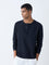 ETA Black Slim-Fit Cotton Henley T-Shirt