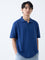 ETA Indigo Self Relaxed-Fit Cotton-Blend Polo T-Shirt
