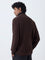 Ascot Dark Brown Knitted Relaxed-Fit Jacket