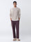 ETA Dark Purple Solid Relaxed Fit Mid-Rise Cotton Chinos
