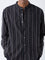 ETA Black Striped Relaxed-Fit Cotton Shirt