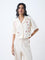 Bombay Paisley Off-White Embroidered Cotton-Blend Shirt