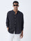 ETA Black Striped Relaxed-Fit Cotton Shirt