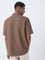 ETA Brown Textured Relaxed-Fit Cotton-Blend Shirt