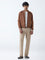 Ascot Tan Solid Relaxed-Fit Suede Jacket