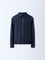 Ascot Navy Solid Relaxed-Fit Jacket