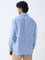 Ascot Blue Striped Relaxed-Fit Linen Shirt