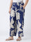 Diza Indigo Floral Printed Pants