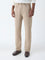 Ascot Beige Solid Relaxed-Fit Mid-Rise Jeans