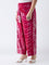 Diza Magenta Abstract Printed Pants