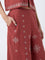 Bombay Paisley Rust Embroidered Cotton Palazzos