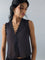 Bombay Paisley Black Sheer Cotton Top