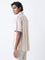 Ascot Beige Striped Relaxed-Fit Shirt