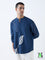 ETA Indigo Embroidered Relaxed-Fit Cotton-Blend Shirt