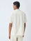 ETA Cream Embroidered Relaxed-Fit Cotton-Blend Shirt