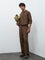 Ascot Brown Relaxed-Fit Mid-Rise Linen Chinos