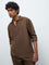 Ascot Dark Brown Relaxed-Fit Linen Shirt