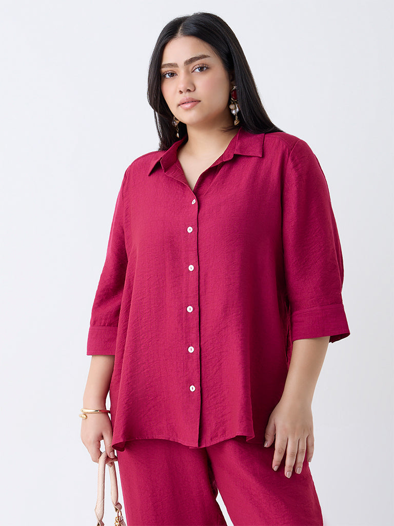 Gia Magenta Solid Shirt