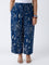 Diza Indigo Floral Design Palazzos