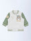 HOP Baby Off-White Colour-Blocked Cotton Jacket