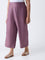 Diza Mauve Solid Pants