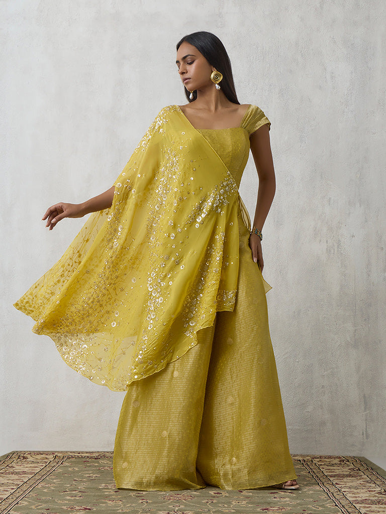 Embellished Yellow Cape