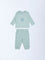 HOP Baby Sage Animal Design Cotton T-Shirt and Joggers Set