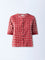 Bombay Paisley Red Geometric Design Cotton Top