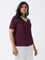Gia Plum Ribbed Top