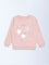 HOP Kids Dusty Pink Embellished Cotton-Blend Sweatshirt